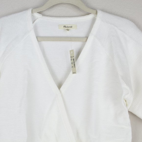 NWT Madewell Drapey V-neck Faux Wrap Top - Picture 6 of 8
